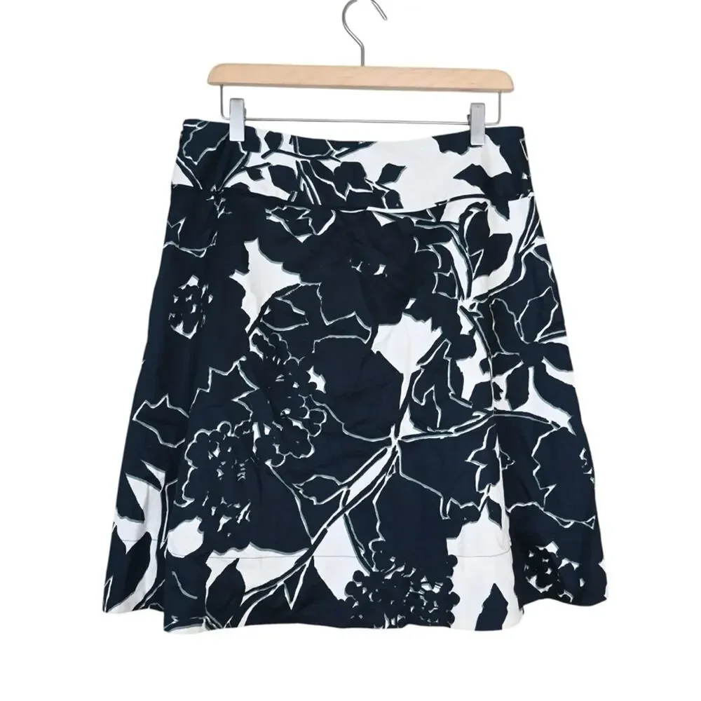 The Limited Womens M Floral A-Line Lined Skirt with Pockets